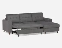 RENEE right-facing sectional sofa-bed with storage