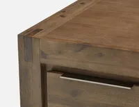 HAMBURG acacia wood storage end table 60 cm