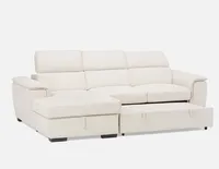 ODETTE left-facing sectional sofa-bed with storage