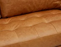 KINSEY left-facing 100% leather sectional sofa