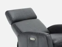 PERRY 100% leather power-recliner armchair with usb port