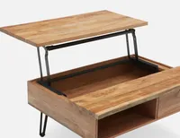 ATUL acacia wood coffee table with storage 100 cm