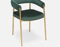 TAURO velvet chair, gold plated frame