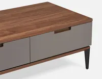 PENDA walnut veneer coffee table 120 cm