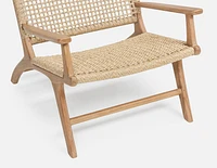 BARIO teak accent armchair