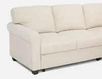 DELPHINE right-facing sectional sofa-bed with storage