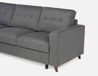 RENEE left-facing sectional sofa-bed with storage