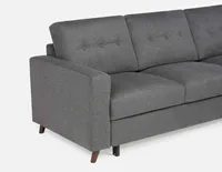 RENEE right-facing sectional sofa-bed with storage