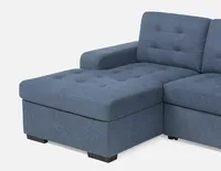 CAROLE left-facing sectional sofa-bed with storage