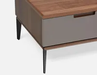 PENDA walnut veneer coffee table 120 cm