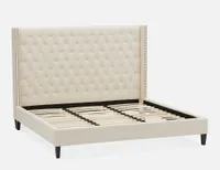 VERSAILLES tufted upholstered wingback king bed