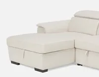 ODETTE left-facing sectional sofa-bed with storage