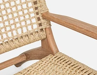 BARIO teak accent armchair