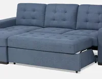 CAROLE left-facing sectional sofa-bed with storage