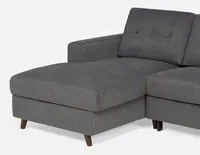 RENEE left-facing sectional sofa-bed with storage