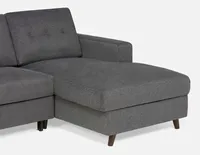 RENEE right-facing sectional sofa-bed with storage