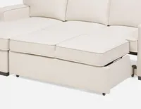 GUYLAINE left-facing sectional sofa-bed with storage