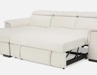 ODETTE left-facing sectional sofa-bed with storage