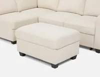 DELPHINE left-facing sectional sofa-bed with storage