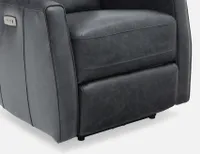 PERRY 100% leather power-recliner armchair with usb port