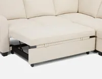 DELPHINE right-facing sectional sofa-bed with storage