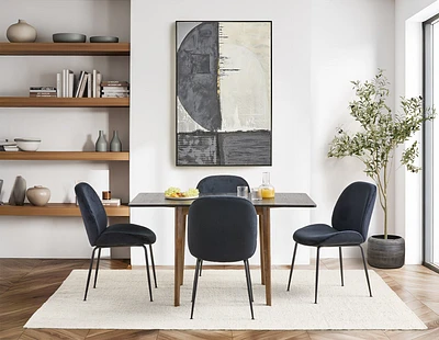 FINA modern contemporary dining table with 2 drop leaf extension 74cm to 134cm