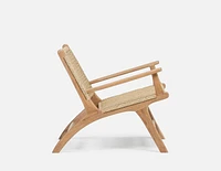 BARIO teak accent armchair