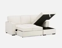 GUYLAINE right-facing sectional sofa-bed with storage