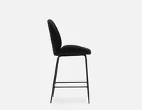 JUDITH velvet counter stool with backrest 68 cm