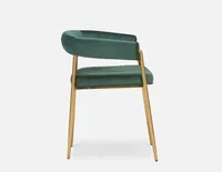 TAURO velvet chair, gold plated frame