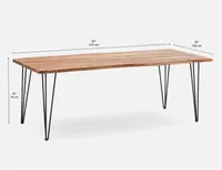 RENO solid acacia wood dining table 240 cm