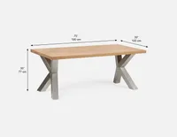 SHIZEN acacia wood dining table 190 cm