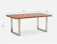 RUSSELL solid acacia dining table 177 cm