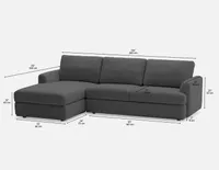 WESTON left-facing sectional sofa with storage