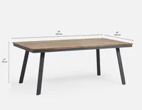 IVRY recycled teak dining table 200 cm