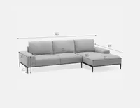 PRESTON left-facing sectional sofa