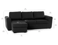 BERTO interchangeable sectional sofa-bed with storage