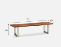 RUSSELL solid acacia bench