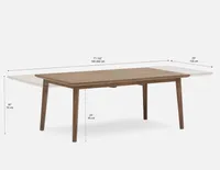 DINA extendable acacia wood dining table 180 cm to 260 cm
