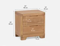 ANGERS acacia bedside table