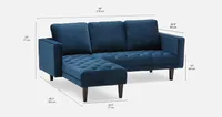 TODD interchangeable sectional velvet sofa