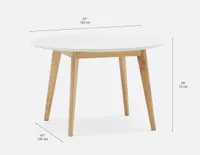 ARLY dining table with ash wood legs 120cm