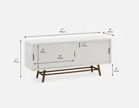 OCEAN 2-door sideboard with elm wood legs