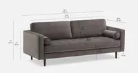 KINSEY velvet 3-seater sofa