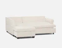 DELPHINE left-facing sectional sofa-bed with storage