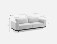 BOWEN velvet 3-seater sofa