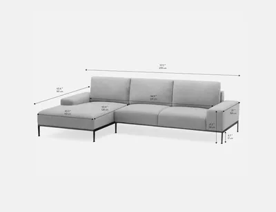 PRESTON left-facing sectional sofa