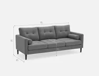 GRADY tufted 3-seater sofa