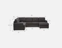 WENDI tufted sectional sofa