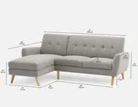 FANY left-facing sectional sofa